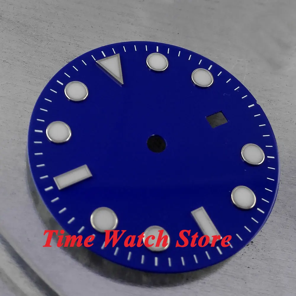 Циферблат синего цвета 31 3 мм суперсветящийся циферблат белого для часов ETA 2836