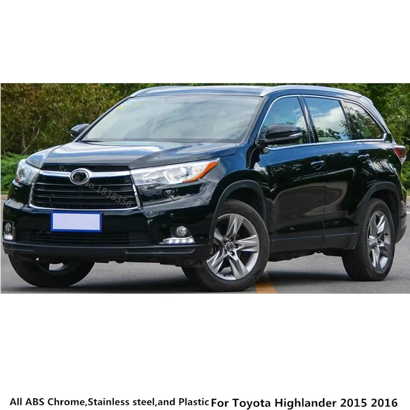 Для Toyota Highlander 2015 2016 2017 детектор наклеек для автомобиля ABS Chrome Co-пилотная перчатка