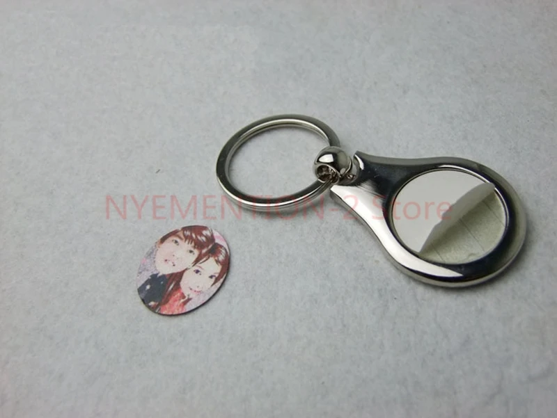 300pcs/lotSublimation products blank metal key chain Thermal transfer consumables factory price Can print photos keyring | Украшения и
