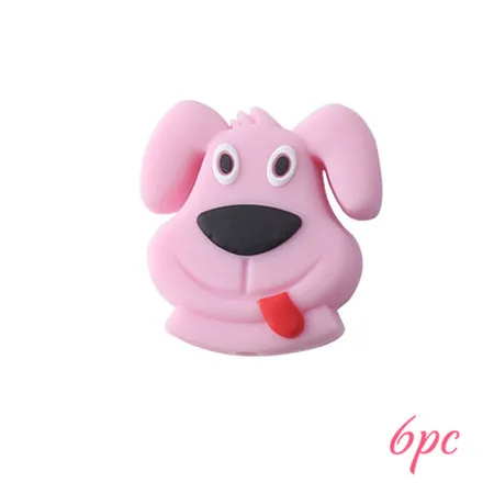 dog pink Давайте сделаем 5 шт. Силиконовые Прорезыватели для зубов в форме коалы еда без бисфенола-а Класс силиконовые игрушки-Жвачки рукоделие Ювелирные изделия Детский Прорезыватель - Color: dog pink
