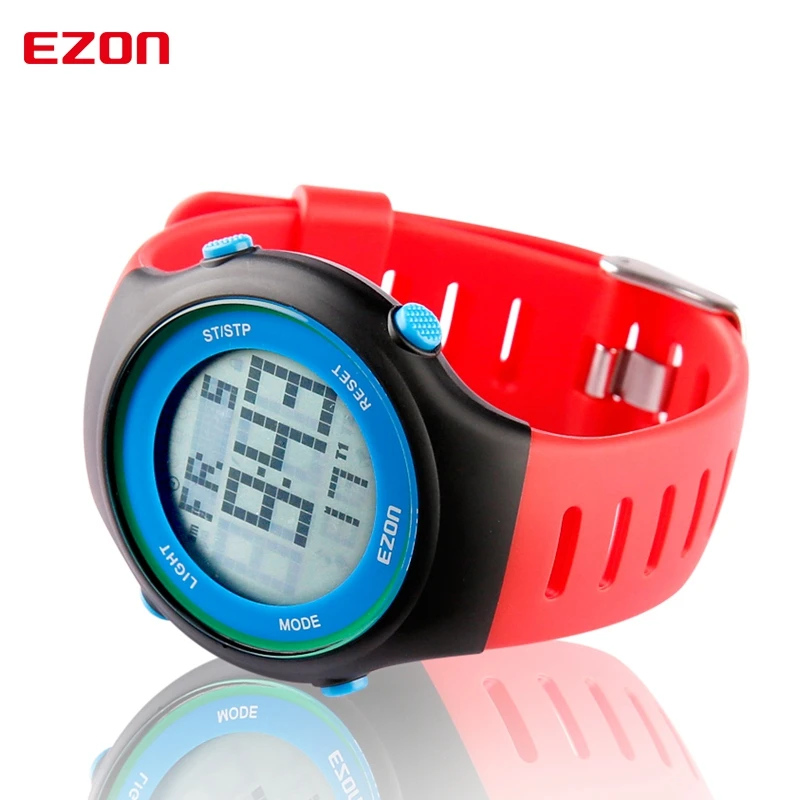 Цифровые мужские спортивные часы EZON с двойным секундомером уличные повседневные