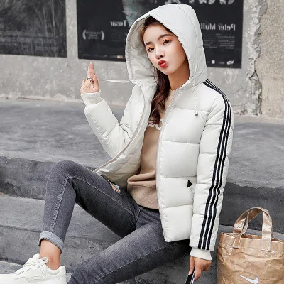 2019 зимняя куртка женская хлопковая короткая новая стеганая теплая парка с