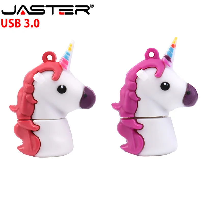 Флэш накопитель JASTER 3 0 Белый мультяшный Единорог Миньон usb флэш с реальной