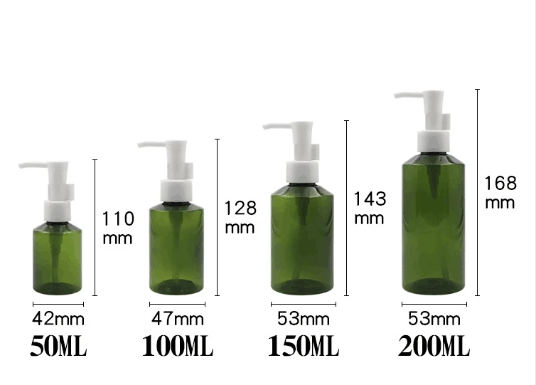 Бесплатная доставка 50 мл 100 мл 150 мл пустой зеленый пластиковый насос упаковка бутылка Shanpoo очищающее масло тонер пустые косметические конте... от AliExpress RU&CIS NEW