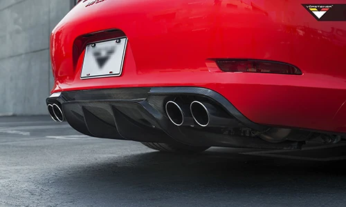 Диффузор В гоночном стиле для заднего бампера из углеродного волокна серии Porsche