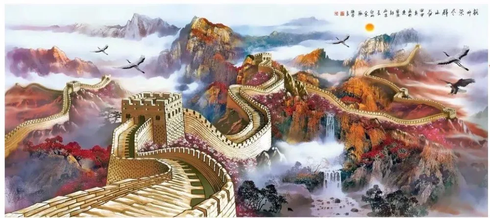 Настенные 3D-обои на заказ обои с изображением Великой стены Wanli ландшафта в