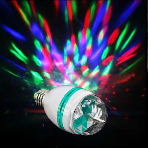 

DHL free ship 6W RGB DJ Stage Lighting Bulb Disco Crystal Ball Lights E27 Base Lamp RGB LED lamp christmas lamp retail package