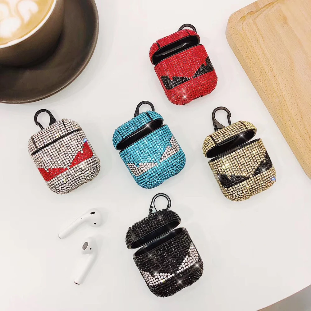 Роскошные Rhinestone 1 шт. Bluetooth беспроводные наушники чехол для AirPods защитный чехол Аксессуары для Apple Airpods зарядная коробка