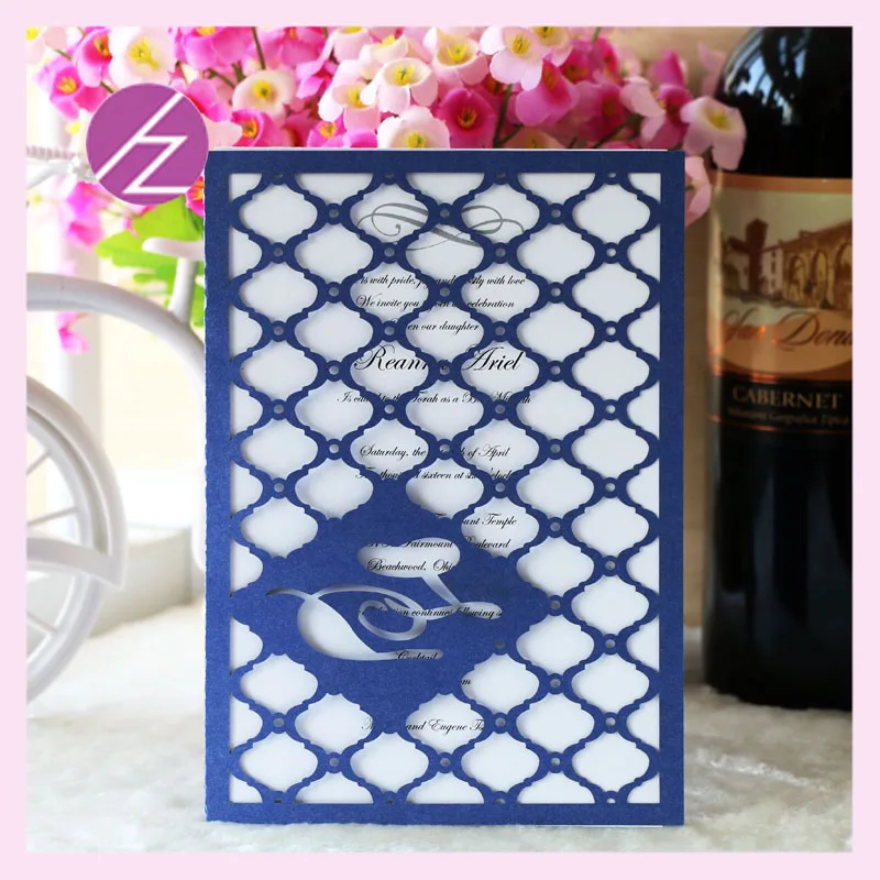 12pcs/lot Luxury Laser cut Paper Printing Wedding Invitations Card chart paper decoration supply Elegant Embossed carton design | Дом и сад