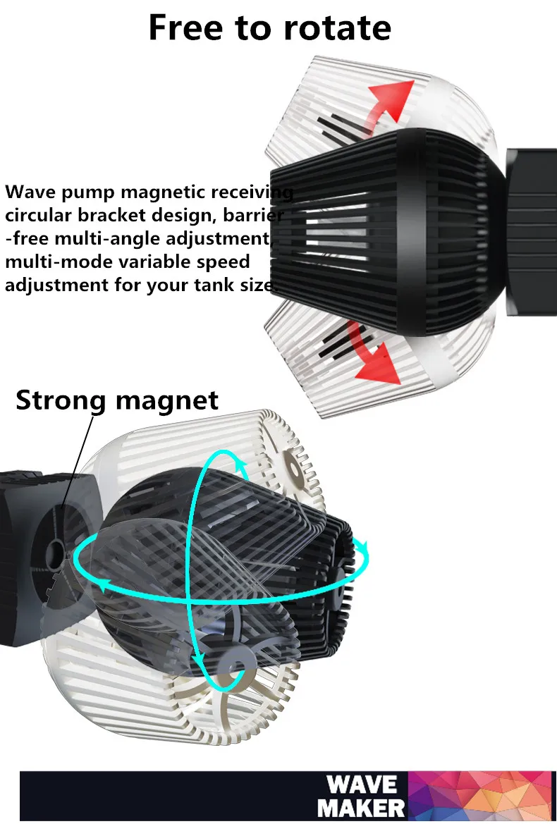 Zetlight SD 50N SD50 волновой Производитель VVVF Насос Магнитный патрубок бак для воды делая волновой насос. Насос потока рыбий Цилиндр управления Wi-Fi