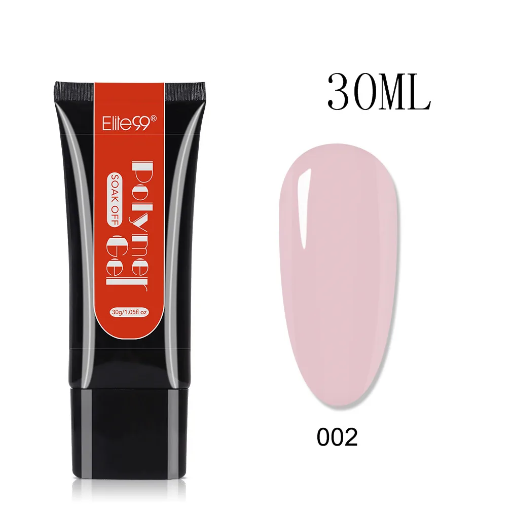 002-30ml Elite99 акриловый поли гель с кристаллами УФ светодиодный гель-кончик использовать с гвоздь акриловое перо усиление скольжение Быстрый гель продлевающий половой акт - Цвет: 002-30ml