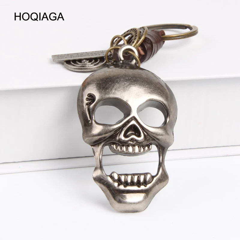 Креативный большой регулируемый брелок кольцо в стиле панк|metal keychain|key chain ringskull key