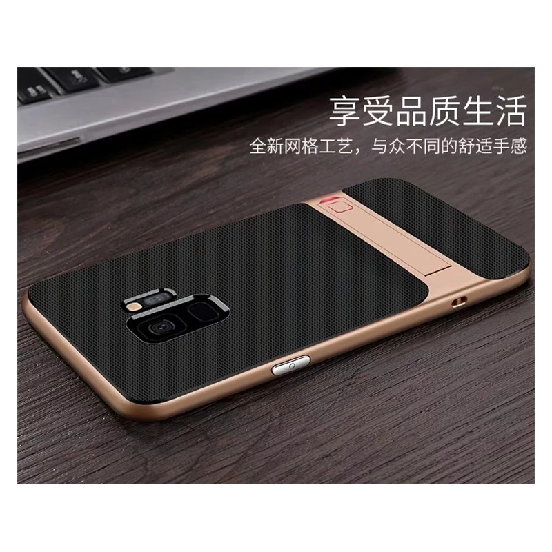2 шт. Kickstand чехол для samsung Galaxy S9 Plus Ultra Slim случаи PC Жесткий покрытие телефон задняя