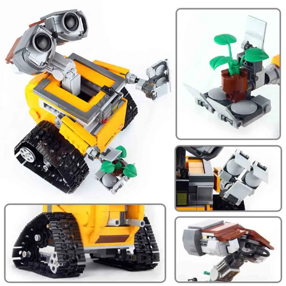 16003 Совместимость с legoing IDEA WALL E 21303 развивающие строительные блоки кирпичи