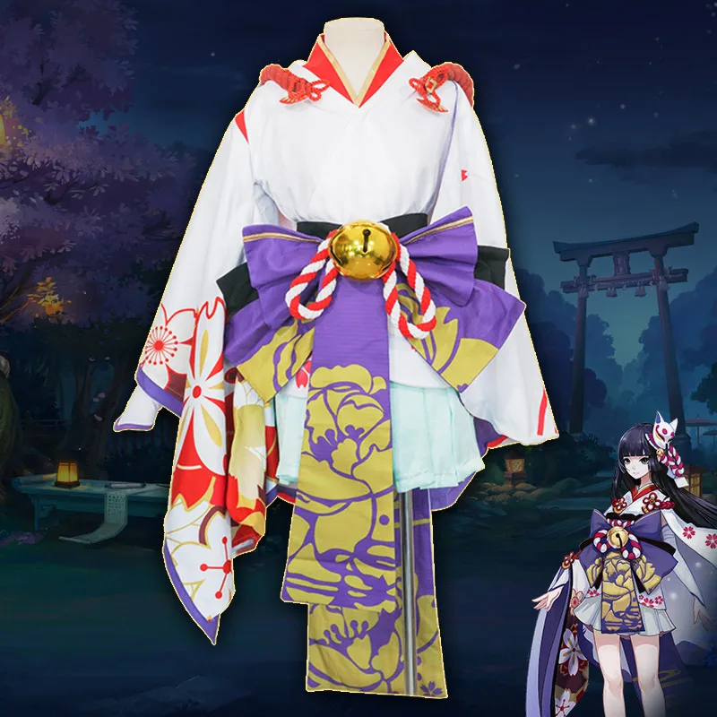 [Milky Way] Onmyoji Snow Girl Xue Nv Yuki Onna Froslass Пробуждение цветок платье с Сакурой костюм кимоно