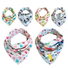 6 шт.лот детские нагрудники для маленьких мальчиков и девочек, нагрудники, повязки для детей, детские, для малышей, Bebes Infant, Водонепроницаемый детские нагрудники банданы Infant