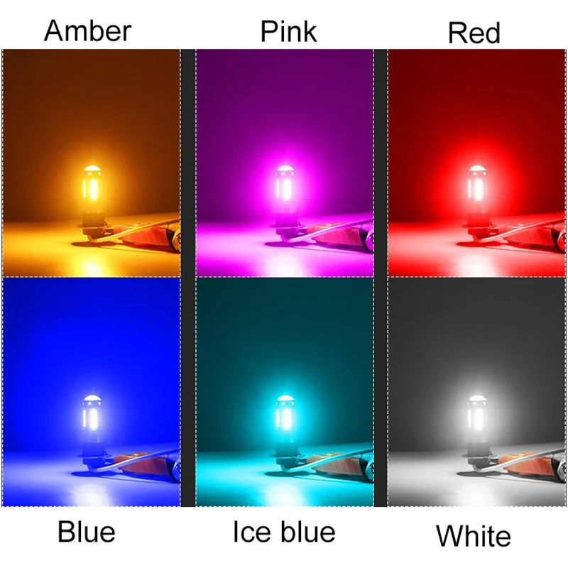 2 шт. Высокая мощность DRL лампы 30SMD 4014 H3 светодиодные Сменные лампы для автомобиля противотуманные фары Дневные ходовые огни Белый Красный Синий Янтарный
