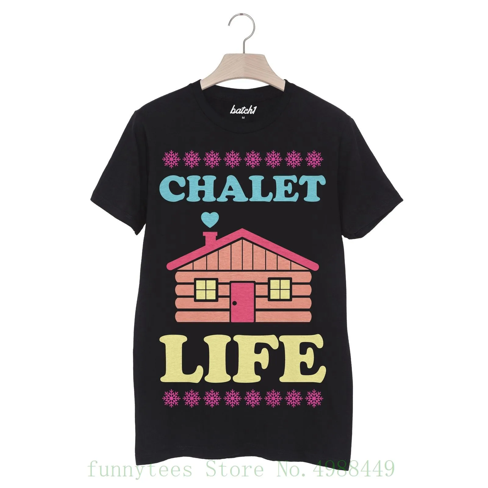 Chalet Life-Мужская зимняя футболка в стиле ретро для лыжников сноуборда слоган
