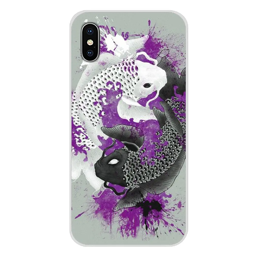 Koi Yin Yang Fish аксессуары чехлы для телефонов Чехлы Apple iPhone X XR XS MAX 4 4S 5 5S 5C SE 6 6S 7 8 Plus ipod