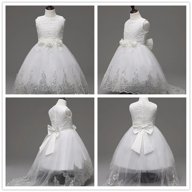 2017 High quality princess dress girls wedding graduation gown purple children flower vestido de festa infantil menina | Детская одежда