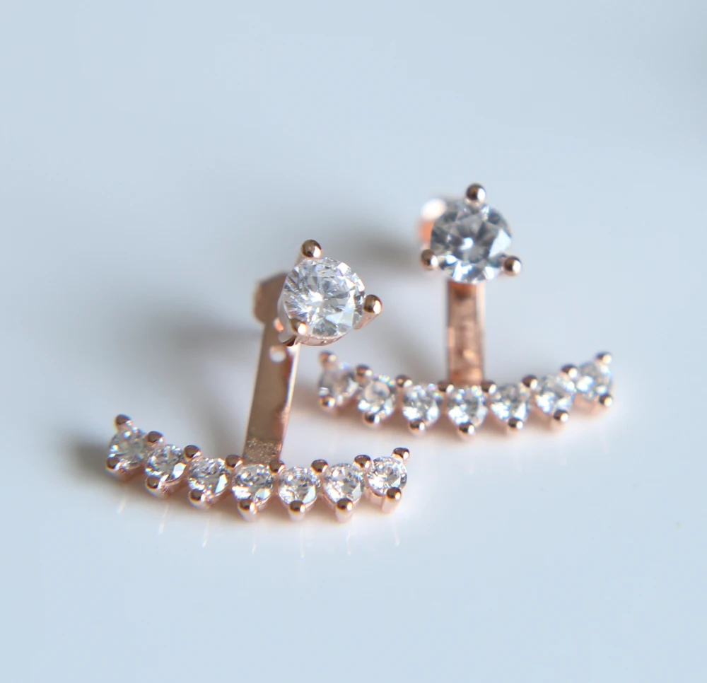 Женские серебряные серьги-гвоздики с фианитом свадебный подарок | Украшения и