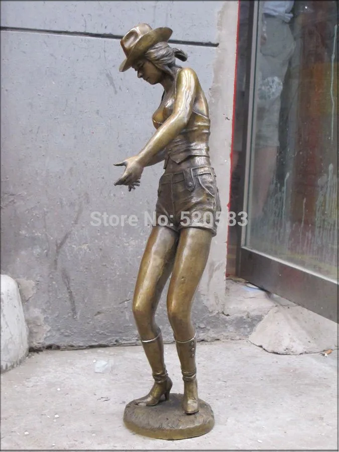 30 &quotЗападная ХУДОЖЕСТВЕННАЯ бронзовая скульптура сексуальная красавица