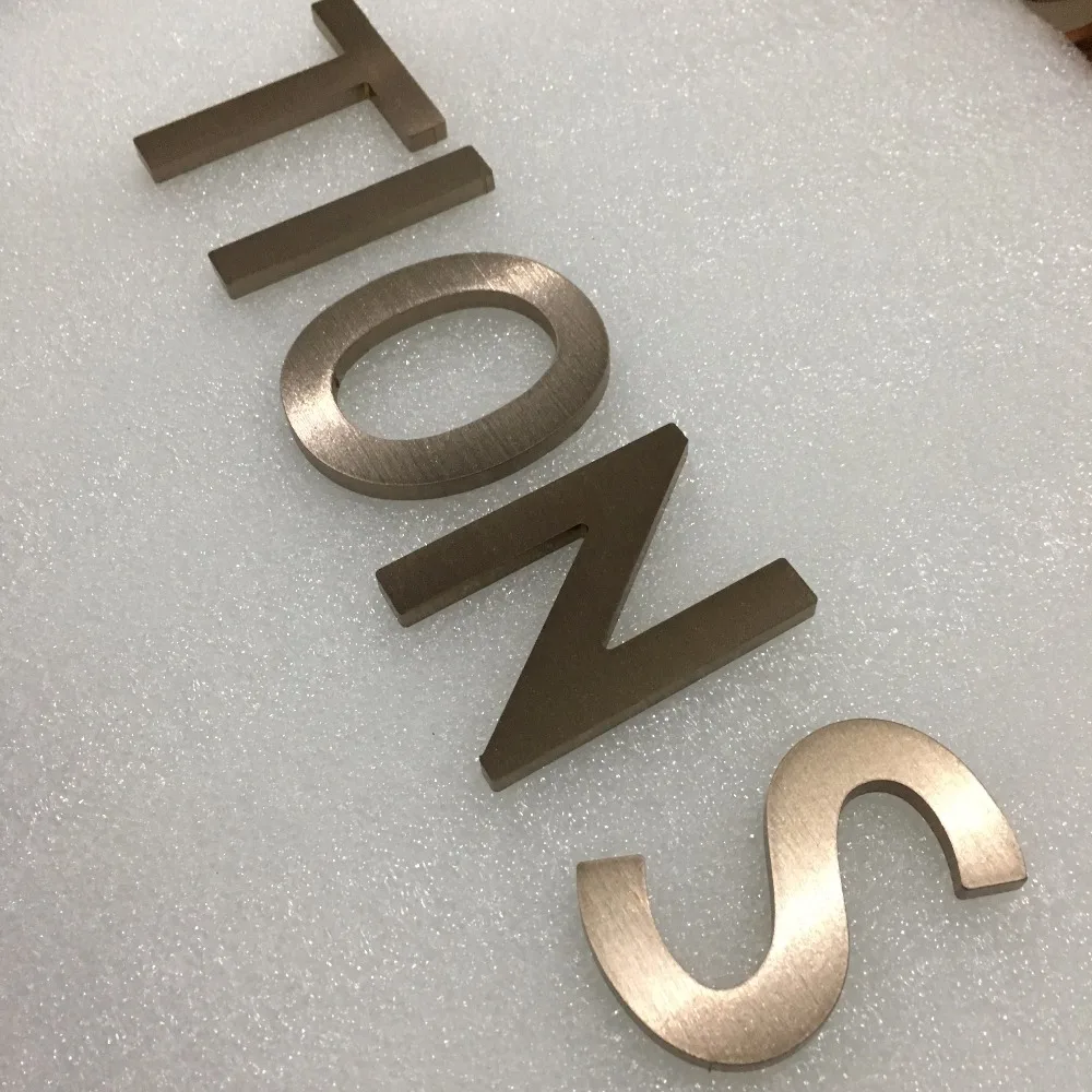 Предварительная продажа заказной DIY логотип Алфавит из нержавеющей стали