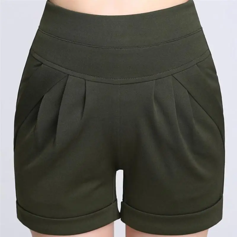 Плюс Размеры 4xl летние Повседневное Высокая Талия Для женщин Шорты для 7 цветов
