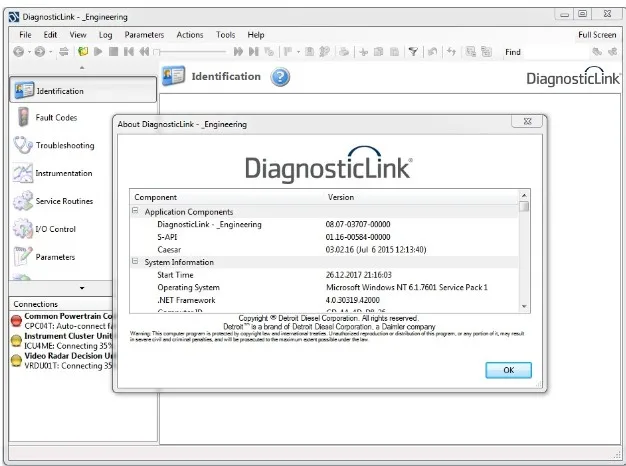 Детройт дизельное диагностическое соединение 8 07 DDDL 07-инженерный уровень 3 с