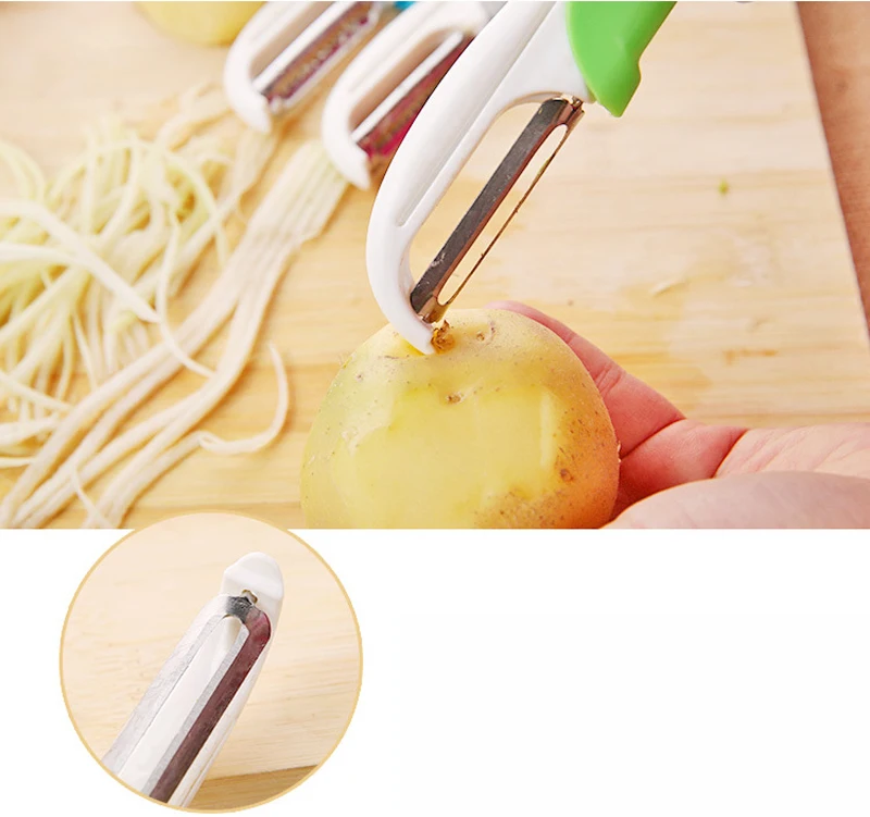 Двухсторонний кухонный гаджет для овощей и фруктов V1NF овощерезка из нержавеющей