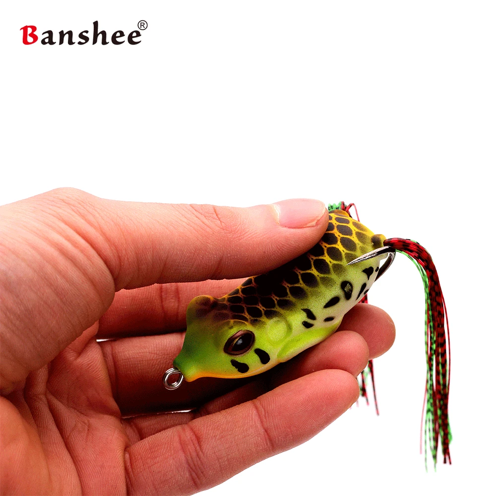 Banshee 11 г 50 мм Высококачественная мягкая лягушка со змеиной головой/басом Topwater Ray