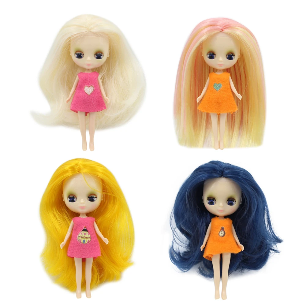 DBS blyth мини-кукла игрушка 10 см Обнаженная кукла Красочные длинные волосы | Игрушки