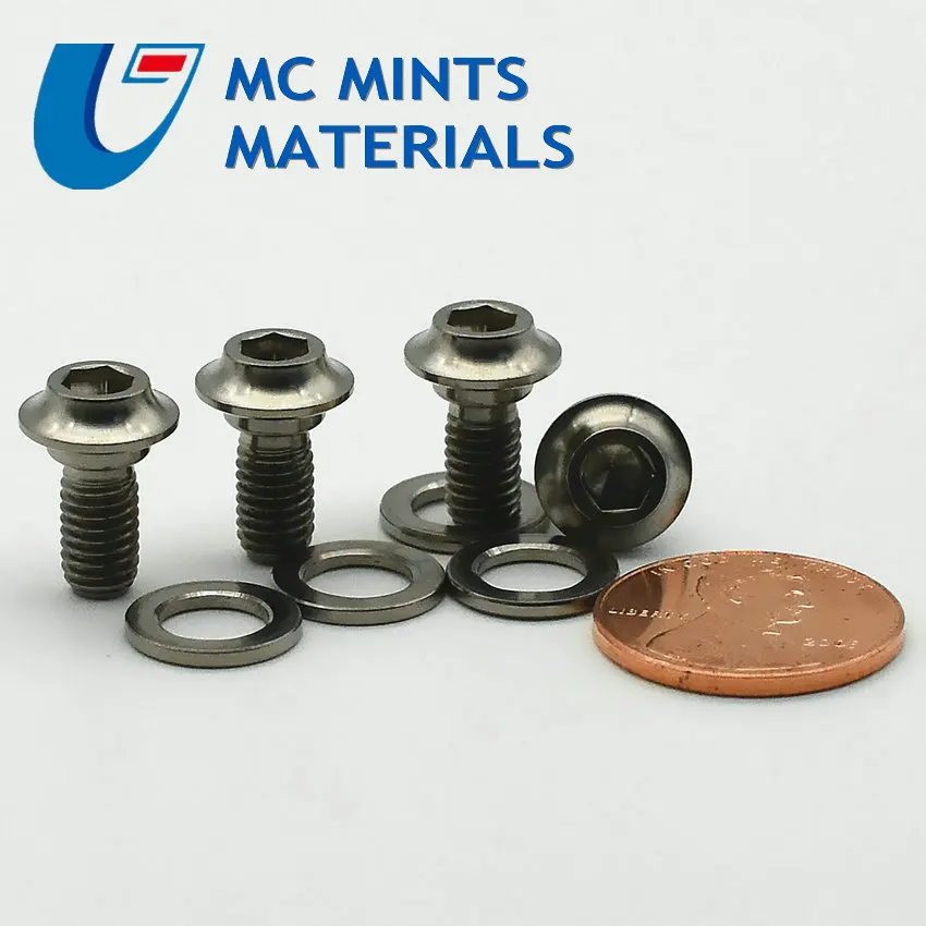 4 шт. Зажим тормозной блок фиксации M5 x10mm Ti Болт Золотой/многоцветный конус колпачки с пленкой титановые болты Ti крепежный винт