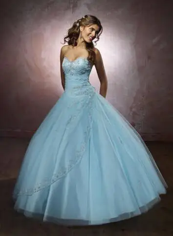 Синий ANGELSBRIDEP Vestidos De Quinceanera платья для женщин Сексуальная Милая Вышивка Формальные дебютантка 15 вечеринок - Цвет: Синий