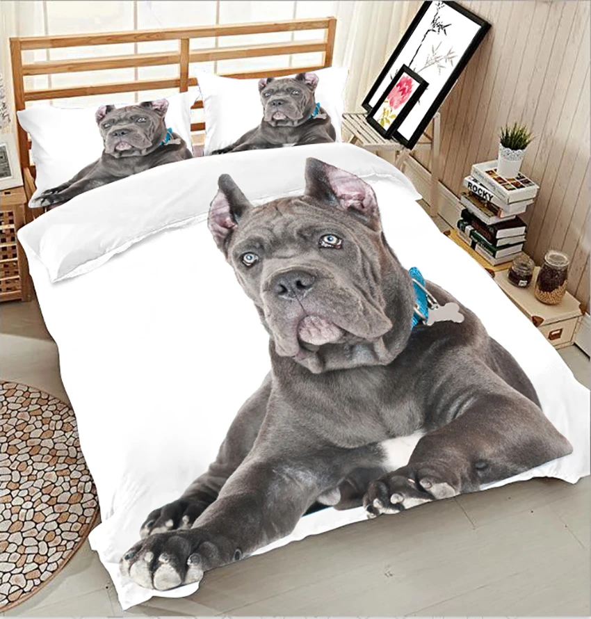 

juego de cama Fierce dog 3D bedding Set for bed Duvet Cover set twin full queen king size bed set printed sheet bed