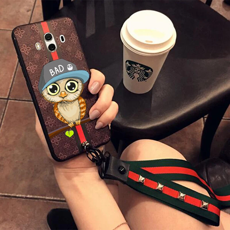 Для huawei Коврики 10 pro мультфильм чехол для телефона с ремешок Высокое качество