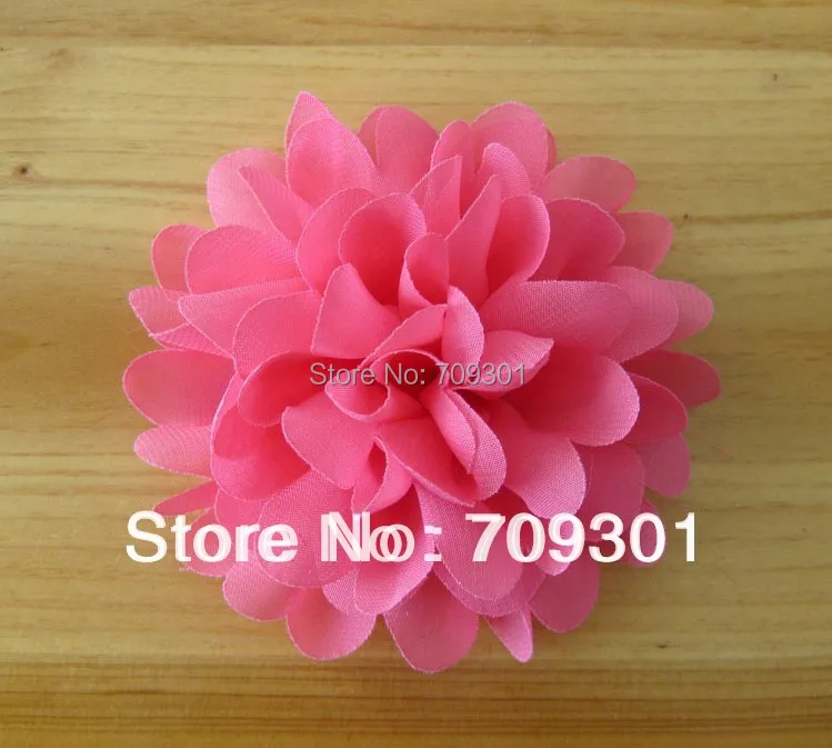 

3.5" Solid Chiffon lace Flower for Kids headbands 16 colors 100pcs free shipping