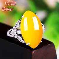 sterling silver color 925 white gold 1020mm cabochon rings for amber opal agate turquoise fine jewelry wholesale
