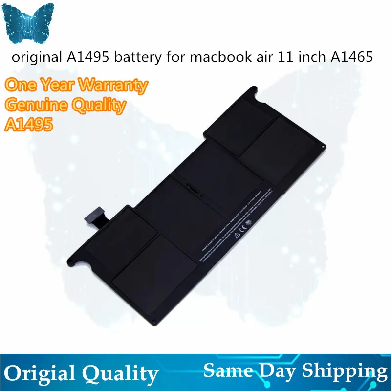 Оригинальный ноутбук 39Wh 7 6 В A1495 Аккумулятор для MacBook Air A1465 аккумулятор A1370 11