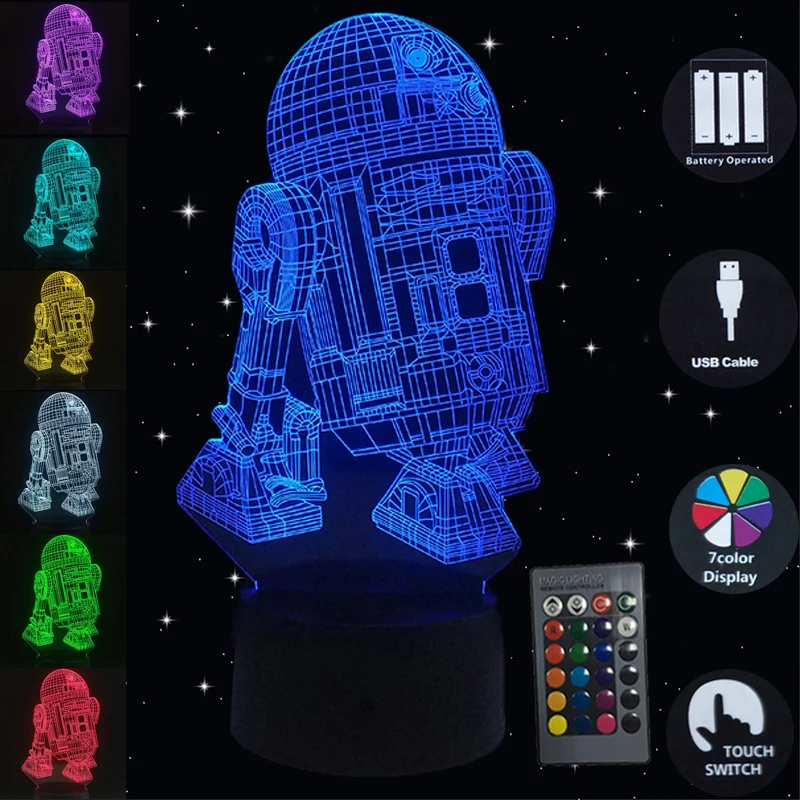 3D лампа ночники светодиодный светодиодная USB светодиодное освещение Luminaria