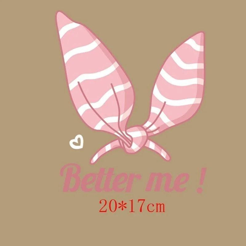 Мультяшные наклейки из ПВХ Better Me для одежды термопечать розовый бант милые 3D | Дом