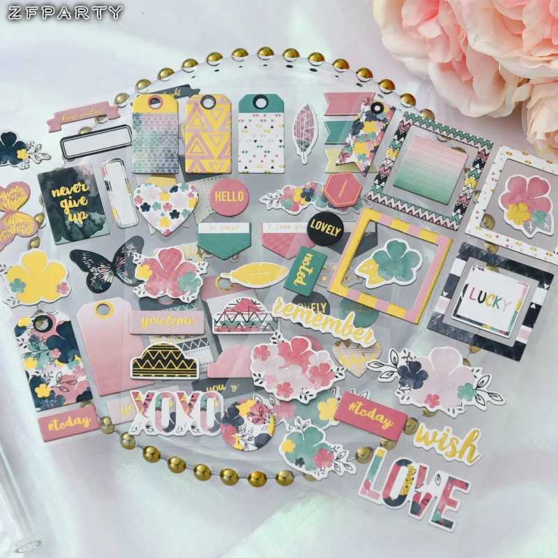 Самоклеящиеся бумажные наклейки ZFPARTY Love Die Cut для скрапбукинга рукоделия сделай