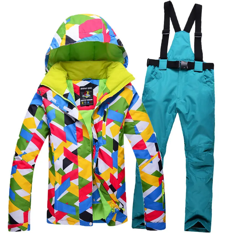 2015 высокое качество лыжные костюмы Куртки + Штаны сноуборд одежда лыжная куртка