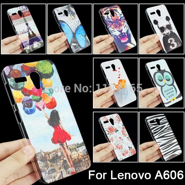 Пластик чехол для lenovo A606 красочные 9 разных узоров жесткая Защитная крышка |