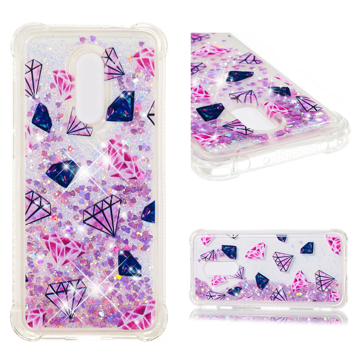 Liquid Quicksand Case For Xiaomi MI A1 5X A2 Lite Love Heart Glitter Cover Redmi 6 Pro Bling Sequins Mi Funda |