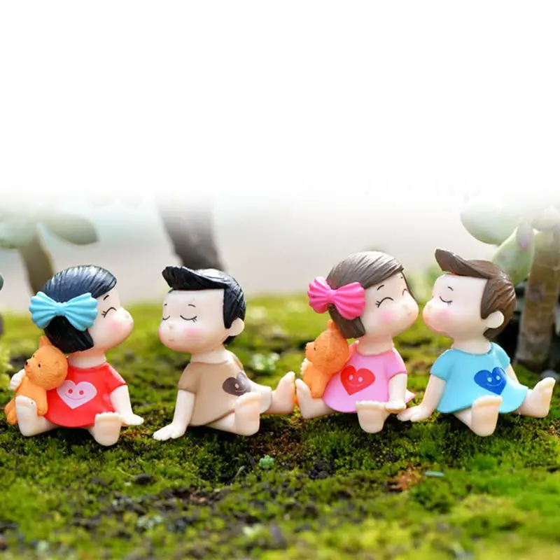 Отточить декорации милые влюбленные парные фигурки миниатюрные Сказочный