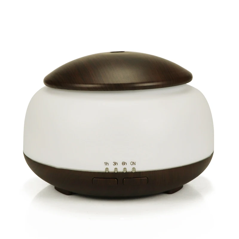 Dark wood DEKAXI 300ml Essential Oil Diffuser Air Humidifier Aromatherapy Electric Aroma Diffuser Mist Maker with Night Light for Home - Цвет: Dark wood