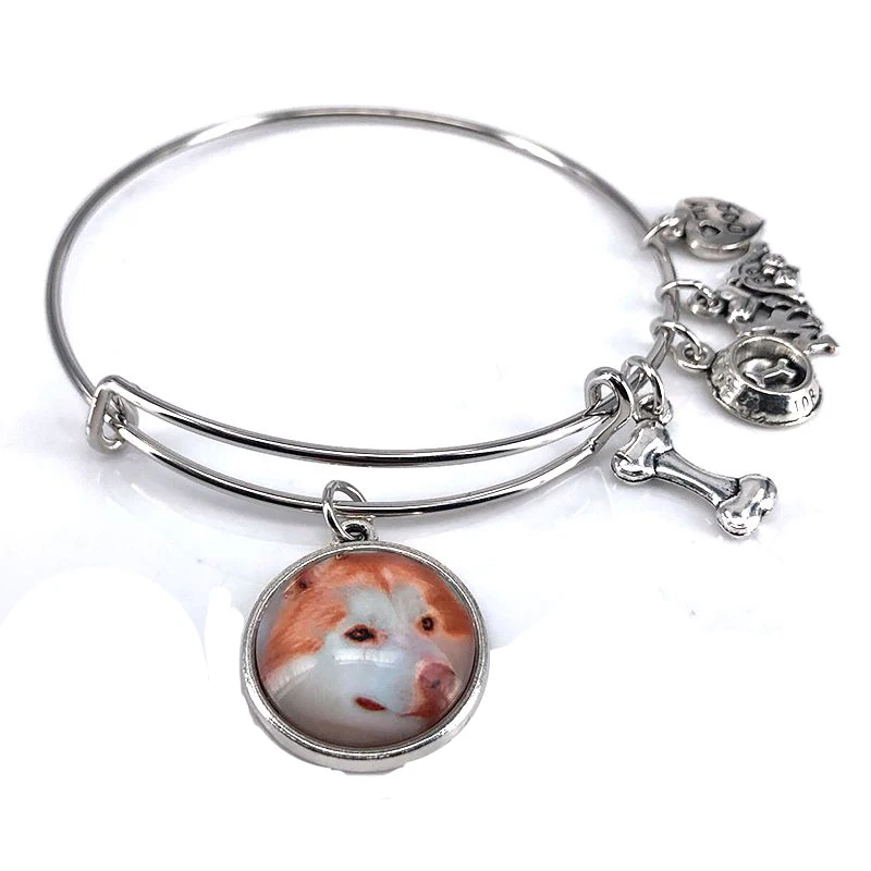 Новинка 2018 яркий браслет в виде собаки из Аляски регулируемый размер подвеска