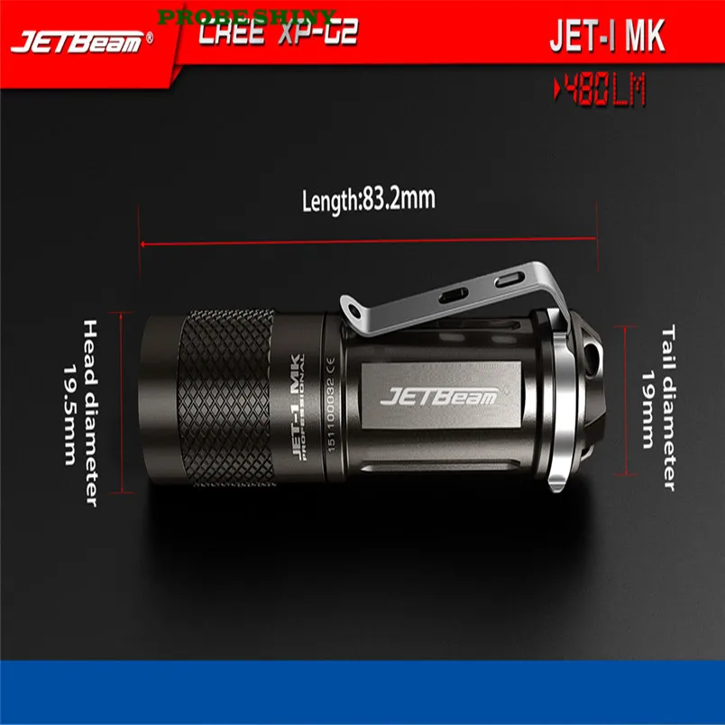 Лидер продаж! JETbeam JET 1 MK портативный водонепроницаемый мини фонарик с мощностью 480