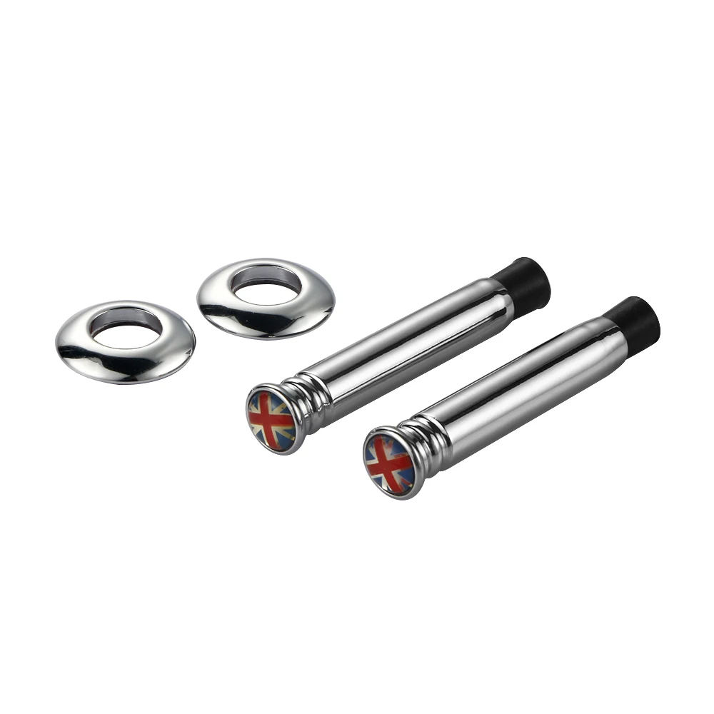Дверный замок из углеродного волокна для Mini Cooper S One JCW Clubman Countryman R55 R56 R57 R58 R59 R60 R61 F56 F55 F60 стайлинга автомобилей - Цвет: Red jack 2X Silver